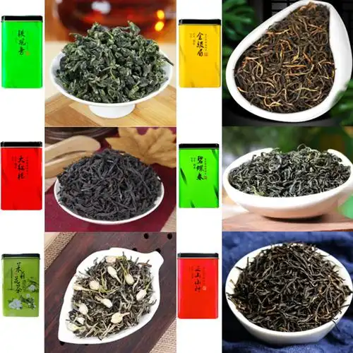 六大名茶组合6罐装克金骏眉铁观音大红袍绿茶金骏眉