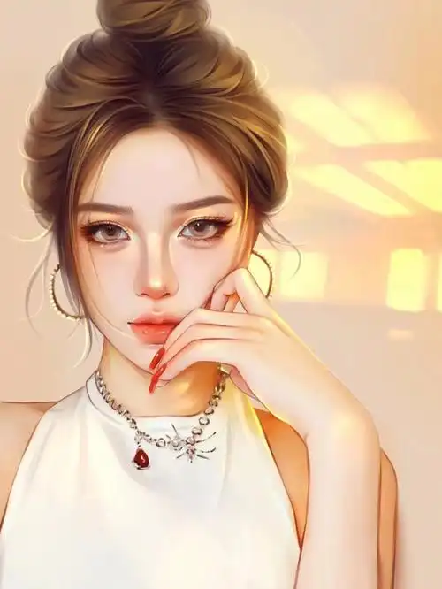 手绘画一个美到冒泡的女生唯美头像