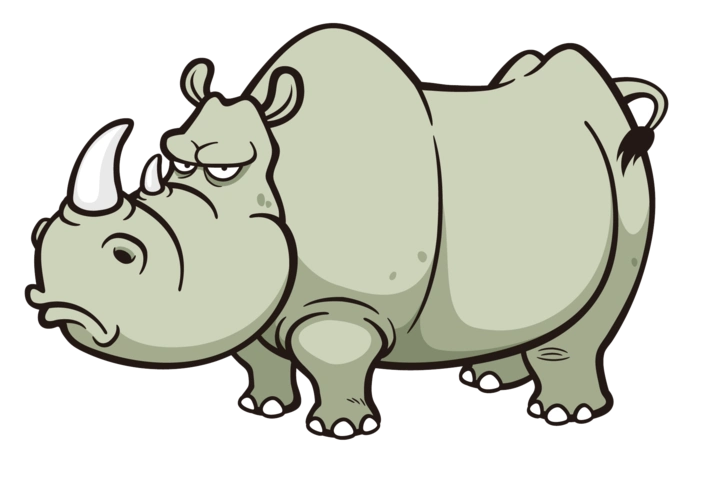卡通手绘犀牛图片素材免费下载