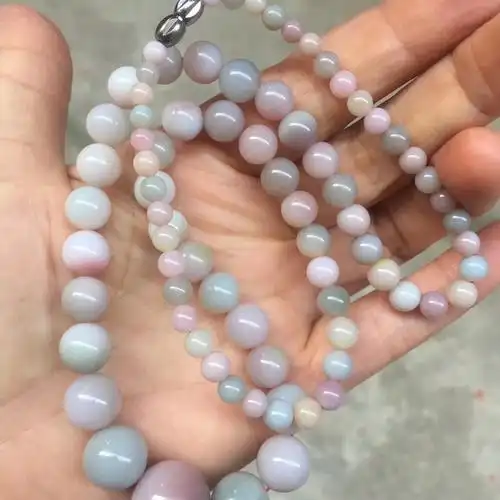 南红盐源玛瑙精品蓝色塔链全无瑕顶珠项链高端颈饰