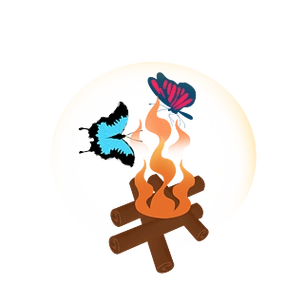 飞蛾扑火卡通手绘可商用元素