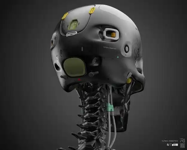 3d酷炫3d建模设计作品机械骷髅