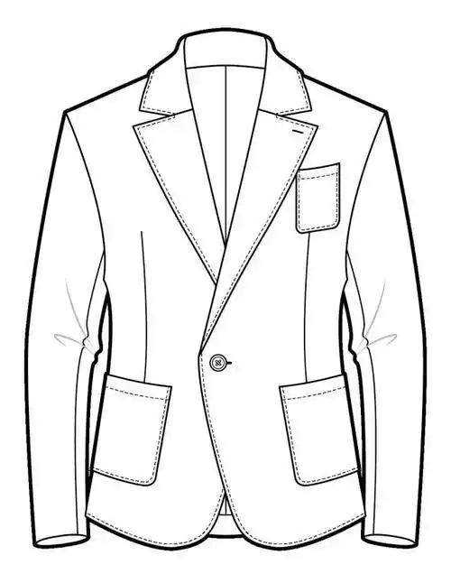 西装的勾勒