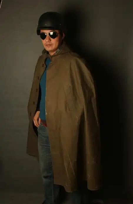 军迷收藏正品老货雨披65式斗篷雨衣防雨双面骑行水衣多用军迷披风