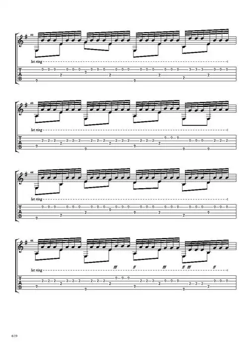 刘天礼《彝族舞曲》吉他谱g调