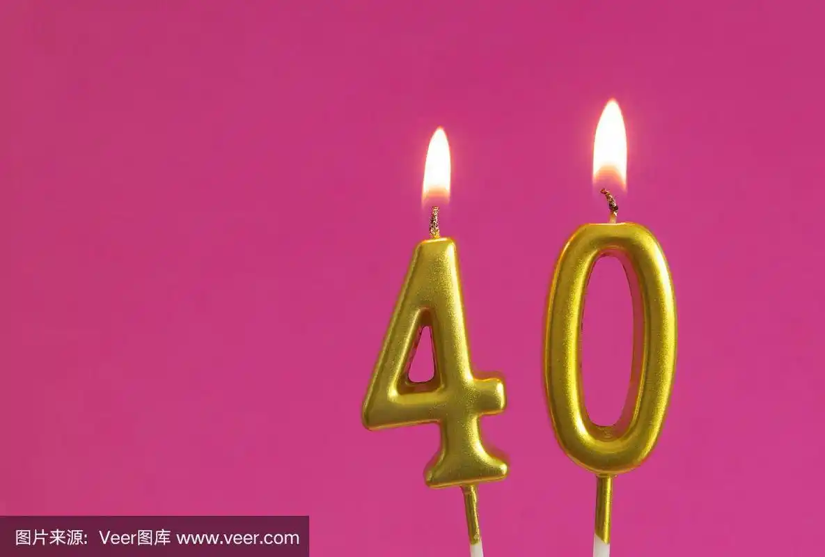 数字40,黄金,粉色,生日蜡烛,越南