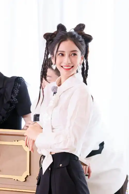 angelababy奔跑吧蝴蝶结麻花辫造型##angelababy奔跑吧蝴蝶结麻花