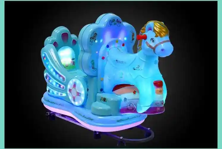 2021新款儿童木马摇摇车电动投币摇摆机超市门口双人摇摇马商用