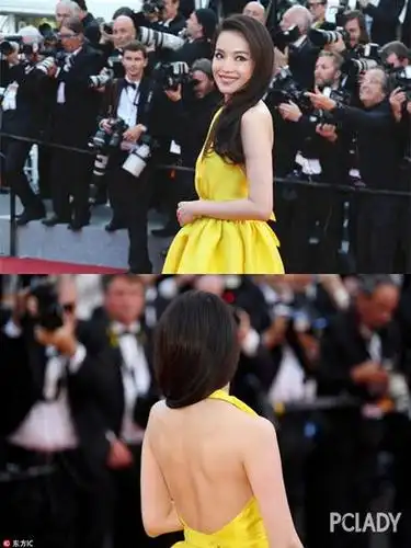 美人标准的背沟辣妈angelababy前段时间参加了dior活动穿了一袭黑色露