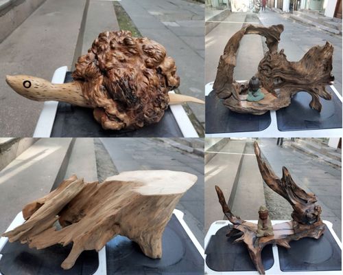 天然根雕根艺随形摆件摆台坐台 炭化木 风化木 枯木花盆 树根树