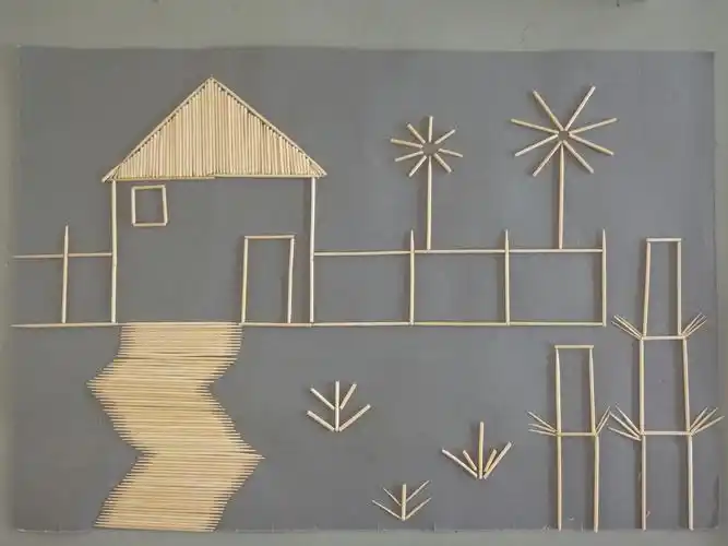 手工作品(牙签贴画)