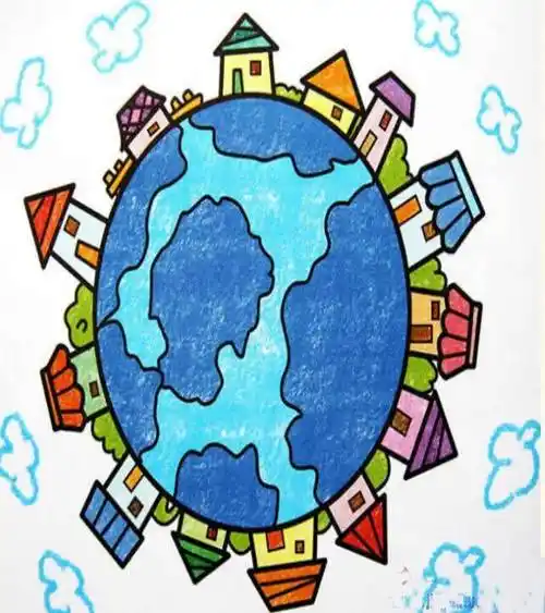 保护地球的绘画保护地球怎么画