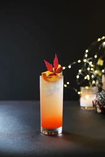 中国风春江枫月鸡尾酒,致中和露益酒特调