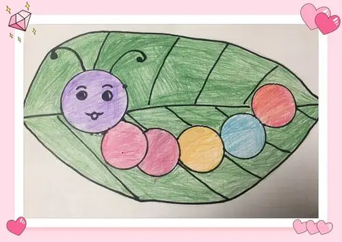 建西苑幼儿园小班绘画——毛毛虫