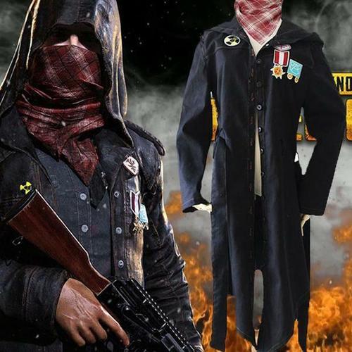 和平精英风衣男吃鸡连帽外套青少年衣服伏地魔学生儿童黑色服装潮