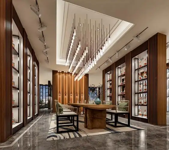 复古白酒展览馆装修设计效果图展览厅装修图片150平米