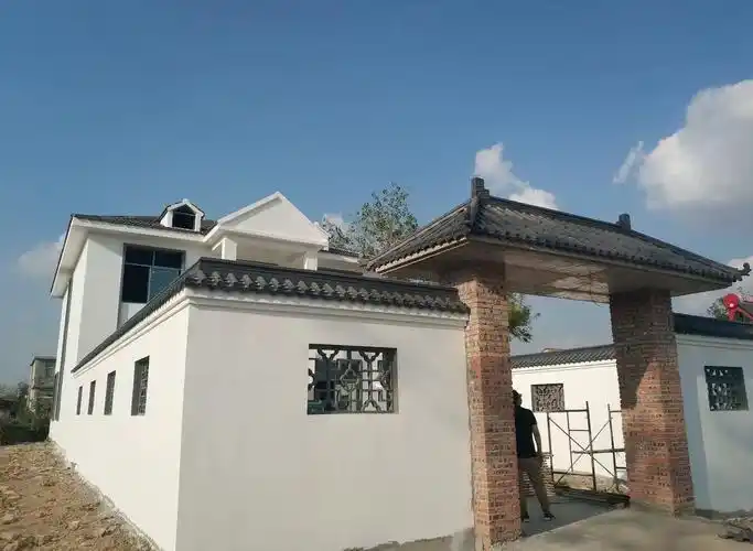 上海墙帽围墙瓦安装方式复古庭院门头瓦一体墙头瓦