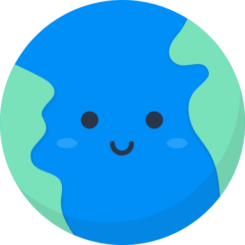 地球拟人微笑开心高兴