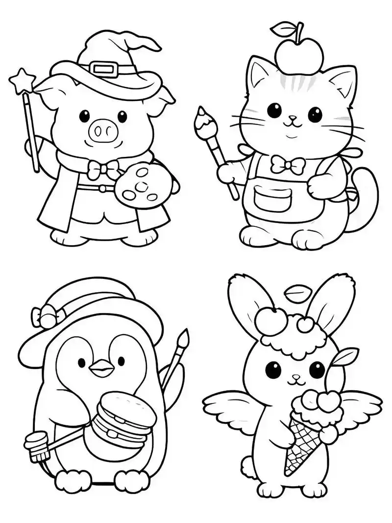 小动物篇#线稿#小动物简笔画 #一起学画画