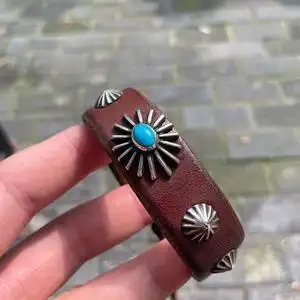 goros 高桥吾郎 松石海胆5目皮手镯 goros 国内现货