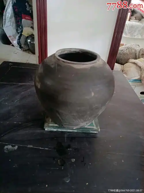 怀旧民国老灰陶罐_价格40元【燕的古玩店】_第1张