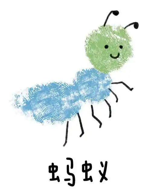 简笔画可可爱爱的手指印画跟小朋友一起学起来吧