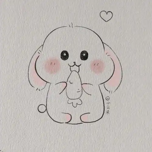 超萌小兔子简笔画教程分享