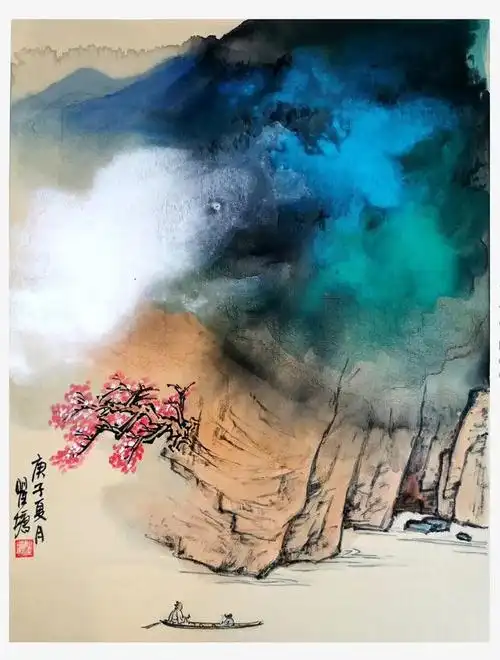 「艺惠藏」精选瞿塘20幅泼墨山水画作品集