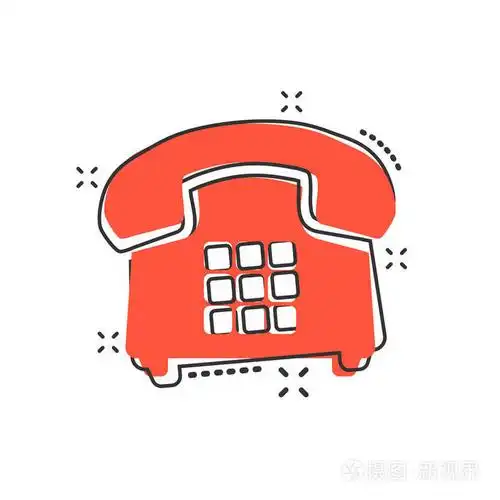 矢量卡通手机图标的漫画风格.电话标志插图象形文字.