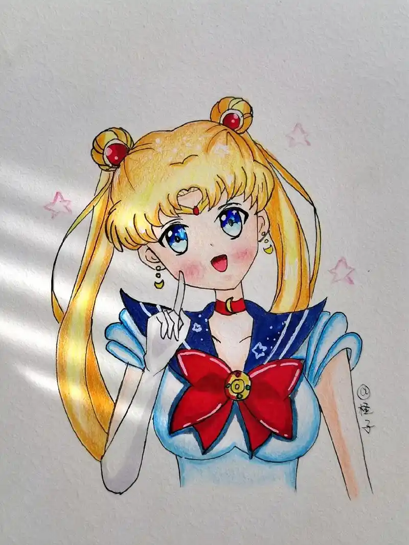 美少女战士动漫过程图.#简笔画 #动漫 #画画 #儿童动漫  - 抖音