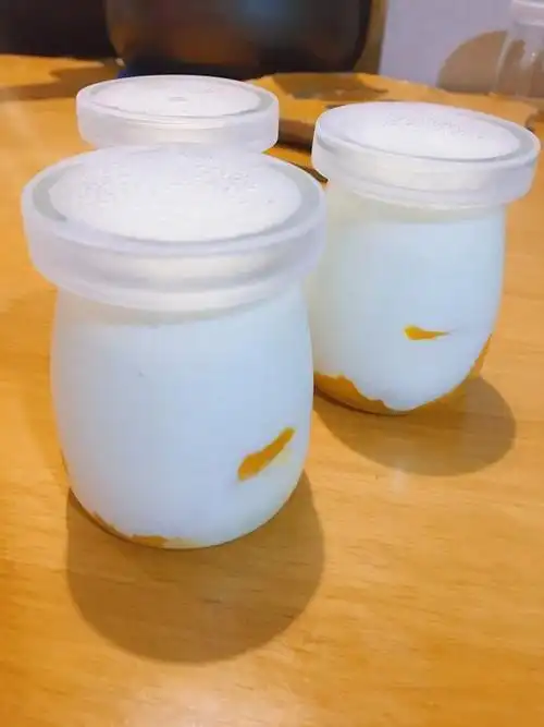 用白凉粉做的牛奶芒果布丁
