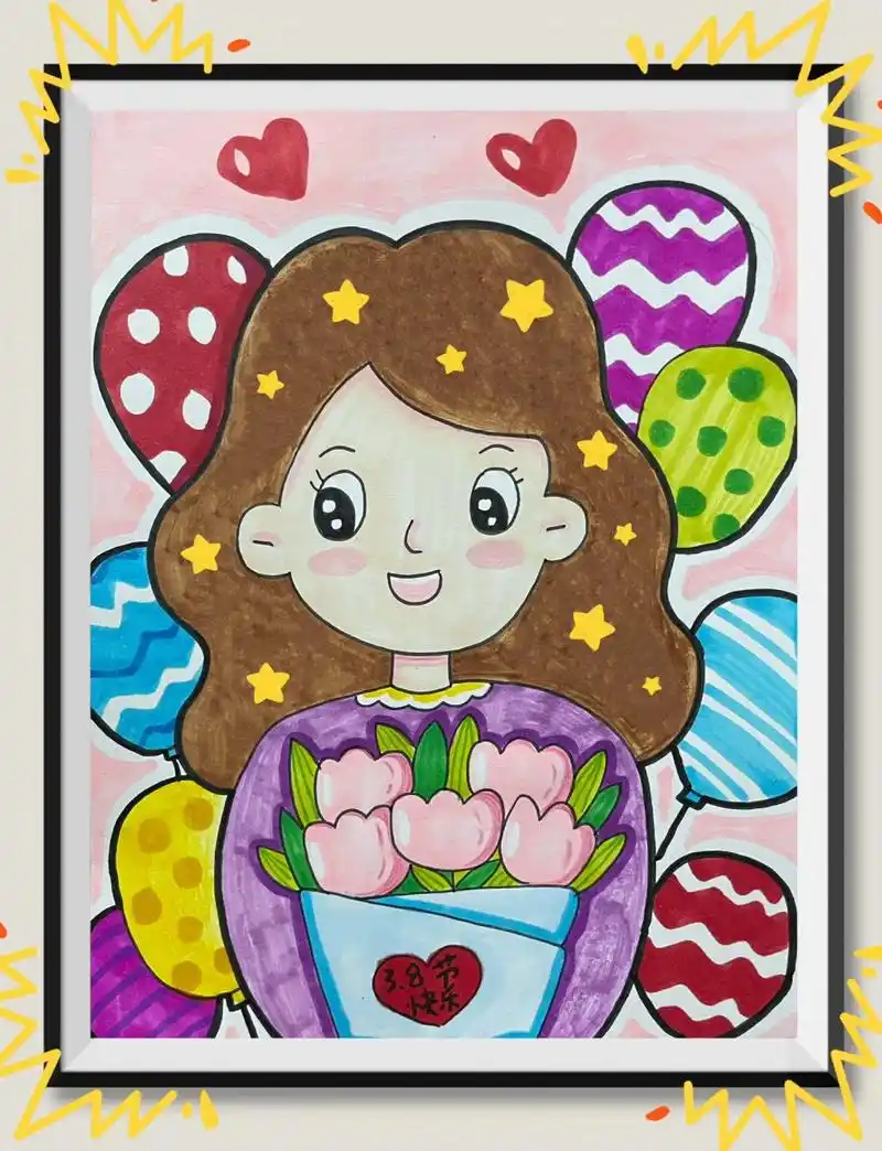 8妇女节|儿童画 96适合七岁以上宝贝绘画～ 04快给妈妈送一副亲手