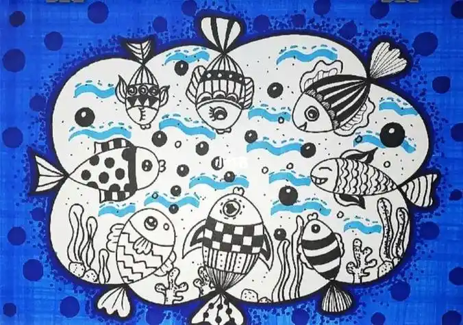 儿童画小鱼的简单画法 儿童简单画小鱼儿童画