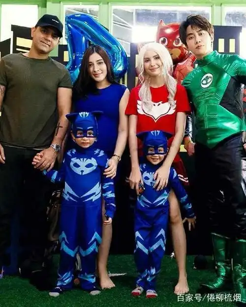 泰星mike与前女友sarah合体,为儿子庆生,一家人其乐融融