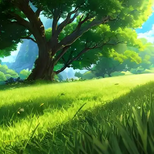 美丽的绿色草风景做头像