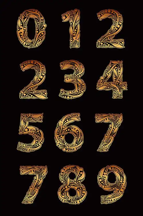 糖果数字艺术字体素材