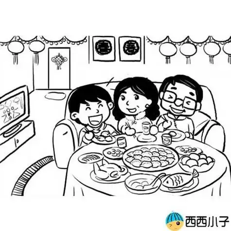 在一起幼儿简笔画