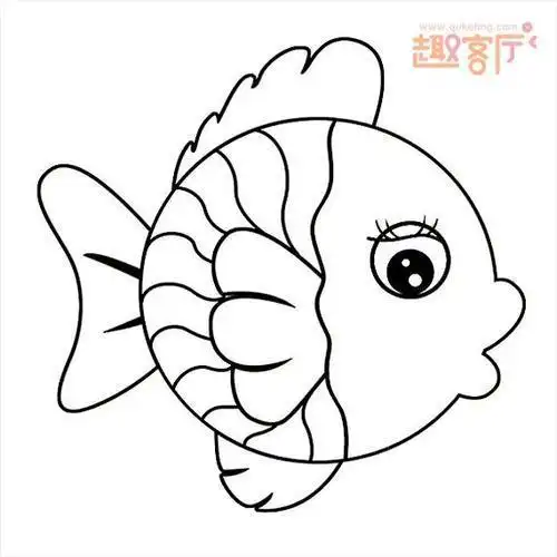 儿童画 海里的鱼 简笔画简笔画上色马克笔儿童画文化绘画幼儿园动物简