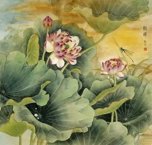 梁燕生工笔花鸟画