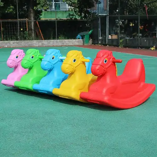 定制店幼儿园儿童卡通户外体育活动器材小孩木马摇摇马宝宝室内玩具浅