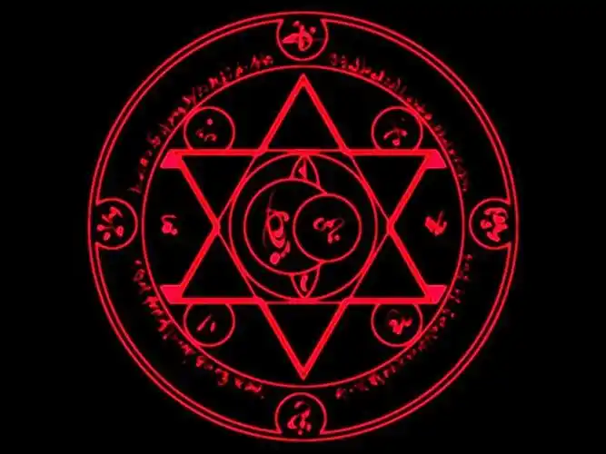 谁能给我发两张图片,就像魔法阵一样,圆的,里面一个六芒星 黄金十二宫