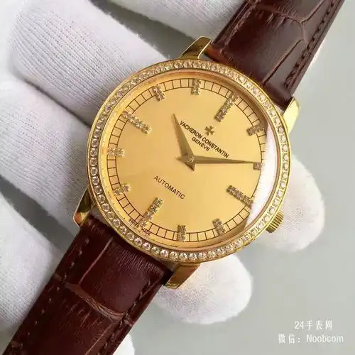 江诗丹顿81578000g手动机械男表镶钻黄金款