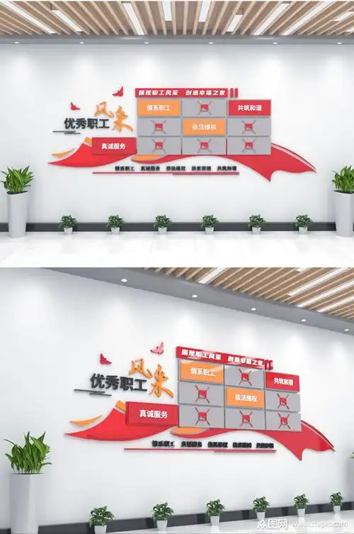 优秀职工风采照片墙素材