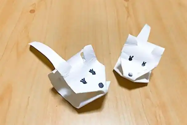 废物利用手工制作小动物卫生纸筒做会向前移动的小老鼠步骤图解