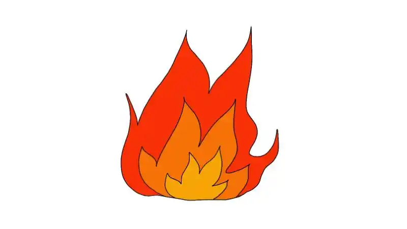 火焰简笔画 火焰简笔画怎么画-锦跋艺考网