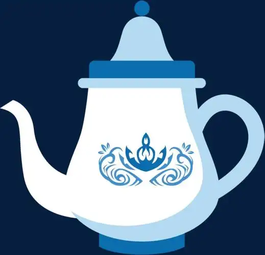 卡通矢量蓝白风花纹青花瓷风格纹底素材