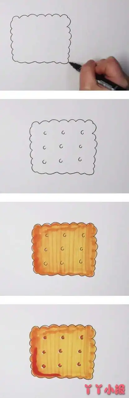 幼儿绘画饼干简笔画