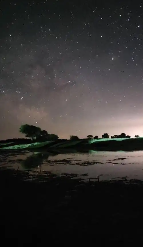 内蒙古锡林郭勒草原美丽的夜景