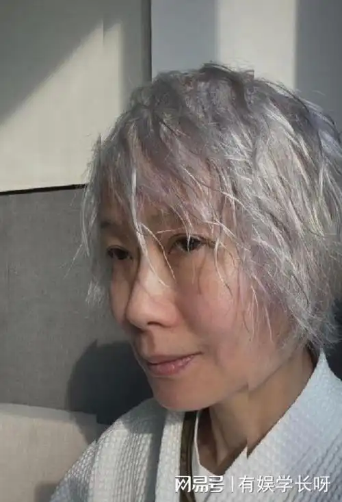 后来再见到叶童,她把长发给剪掉了,换了新发型之后还染了银白色,看