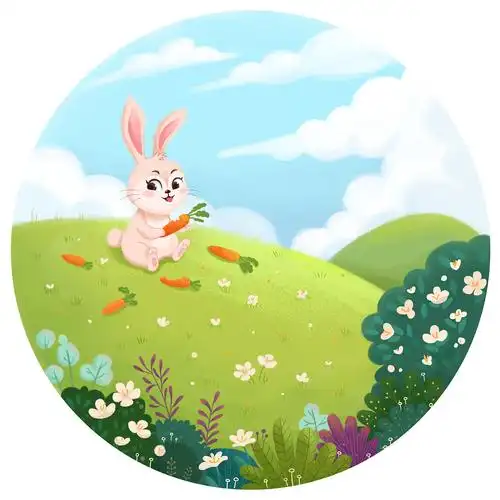 贪吃的小兔子|插画|儿童插画|红藻 - 原创作品 - 站酷 (zcool)